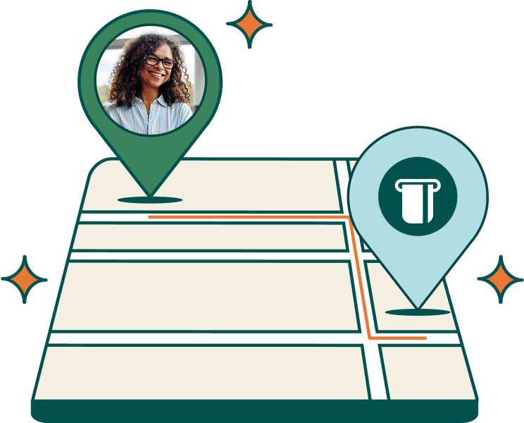ATM locator map